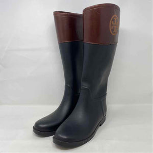 Pre-Owned Shoe Size 8 Tory Burch Black W/ Brown Boots