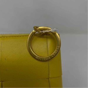 Pre-Owned Bottega Veneta Yellow Leather Designer Wallet