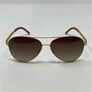 Pre-Owned Roundten Gold Lame Metal Sunglasses