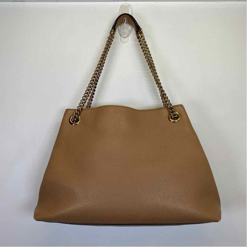 Pre-Owned Gucci Tan Leather Designer Handbag