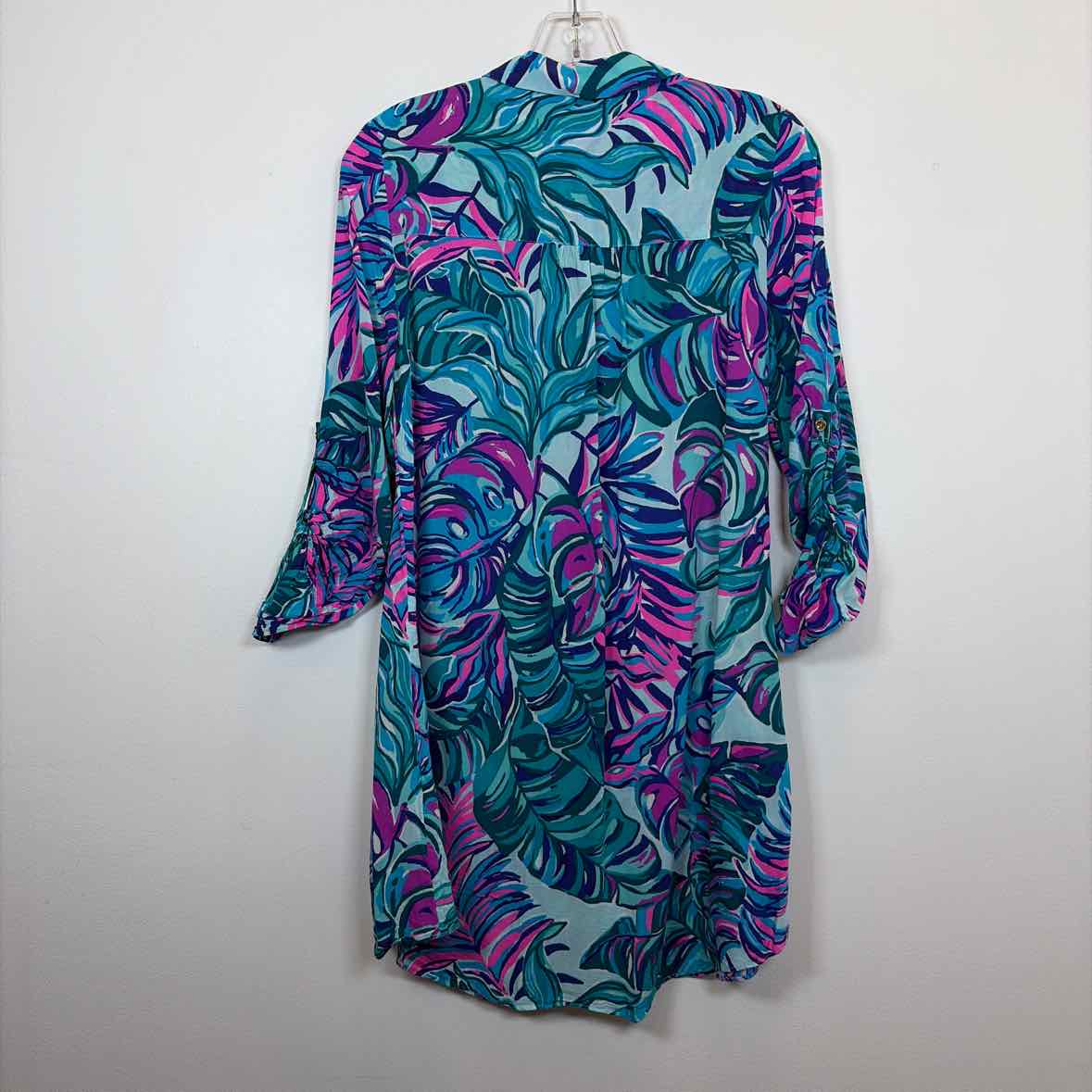 Pre-Owned Size XS Lilly Pulitzer Teal Multi Casual Dress