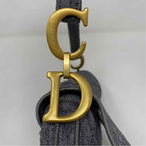 Pre-Owned Christian Dior Grey Canvas Designer Handbag