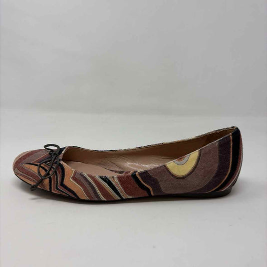 Pre-Owned Missoni Brown Multi Velvet Shoe Size 6.5 Designer Shoes