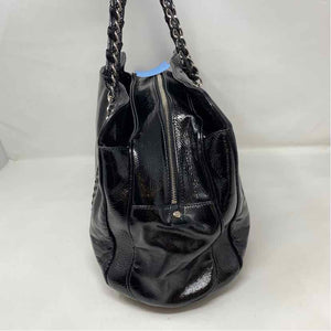 Pre-Owned Chanel Black Patent Designer Handbag
