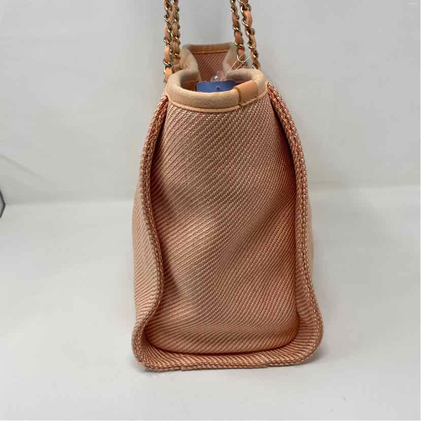 Pre-Owned Chanel Orange Canvas Designer Handbag