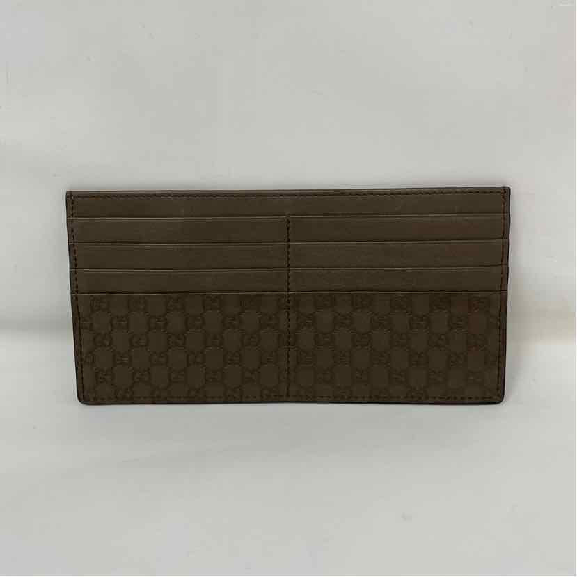 Pre-Owned Gucci Burgundy Leather Designer Wallet