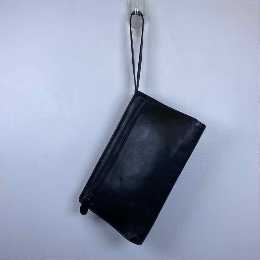 Pre-Owned Bottega Veneta Black Leather Designer Wallet