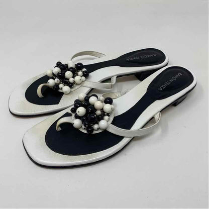 Pre-Owned Shoe Size 8.5 Ramon Tenza Black/White Sandals