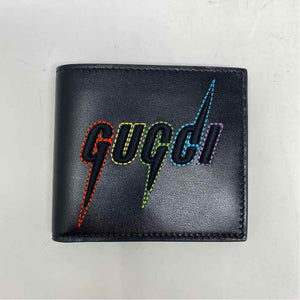 Pre-Owned Gucci Black Leather Designer Wallet