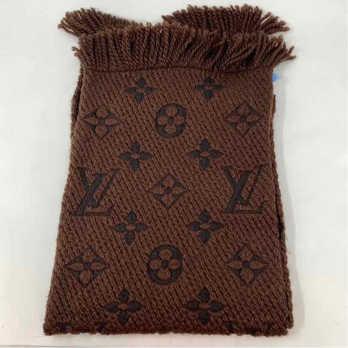 Pre-Owned Louis Vuitton Brown Knit Designer Scarf