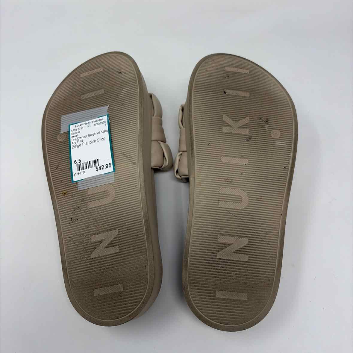 Pre-Owned Shoe Size 6.5 Inuki Beige Sandals