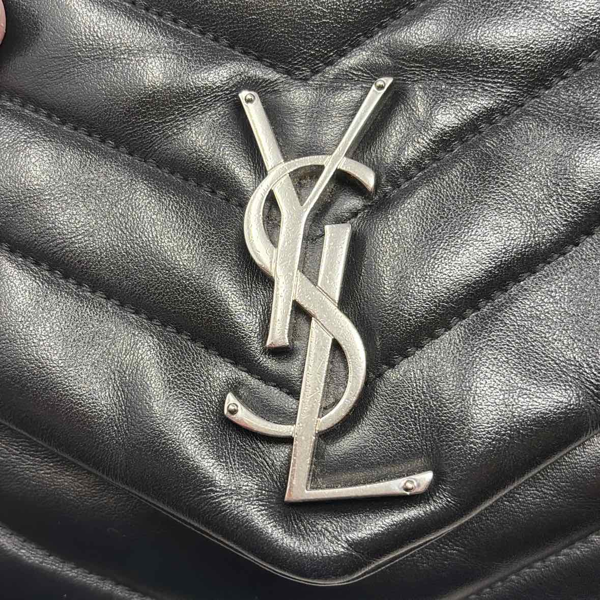 Pre-Owned Saint Laurent Black Leather Designer Handbag