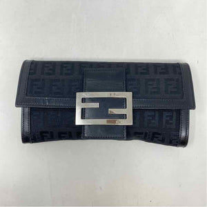 Pre-Owned Fendi Black Canvas Designer Wallet