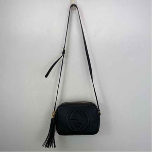 Pre-Owned Gucci Black Leather Designer Handbag