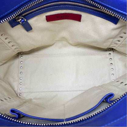 Pre-Owned Valentino Blue Leather Designer Handbag