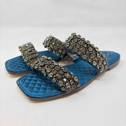 Pre-Owned Shoe Size 6.5 Sam Edelman Teal Sandals