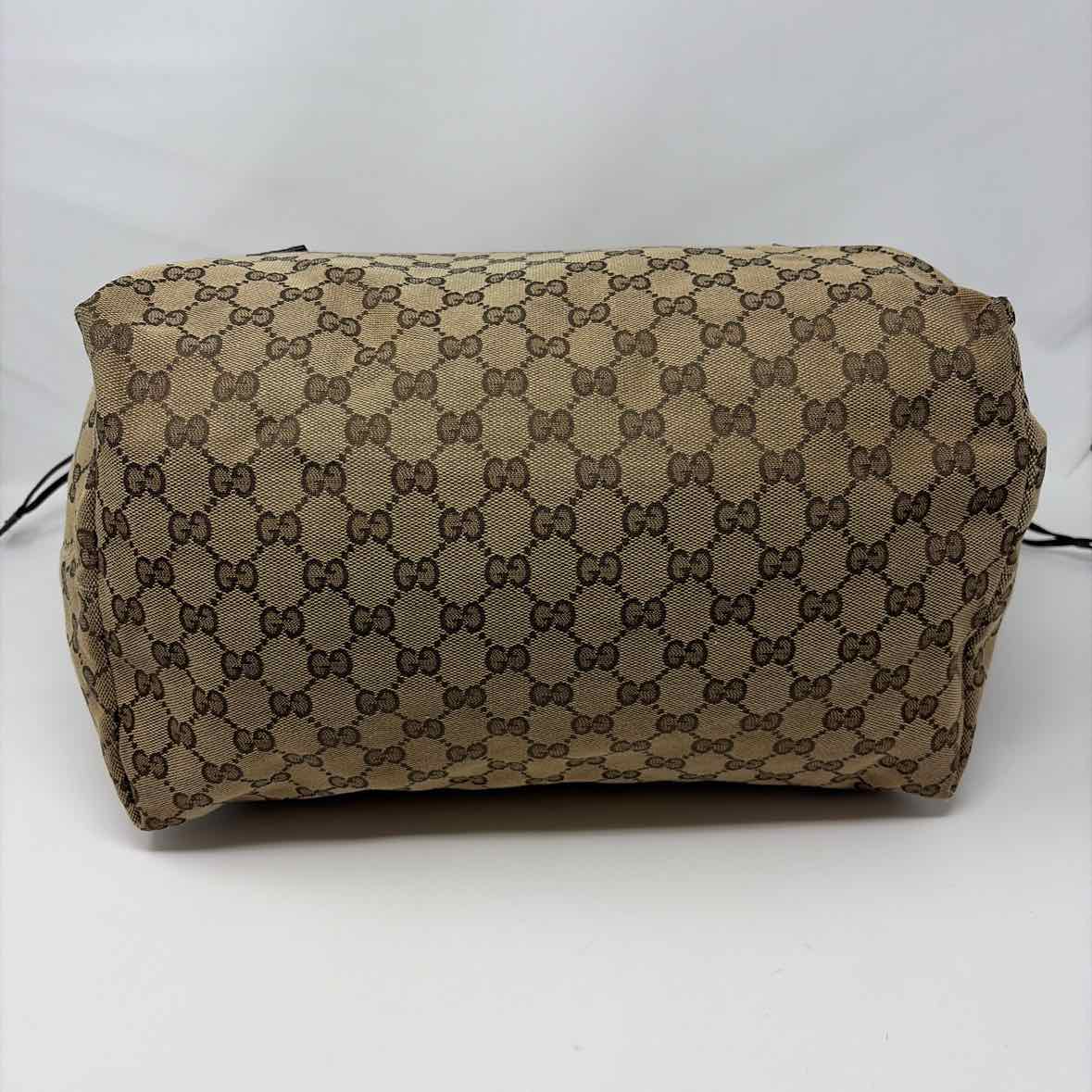 Pre-Owned Gucci Brown Fabric Designer Handbag