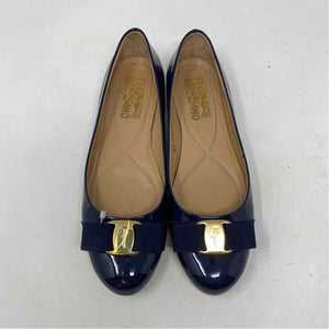 Pre-Owned Shoe Size 8.5 Ferragamo Navy Flats