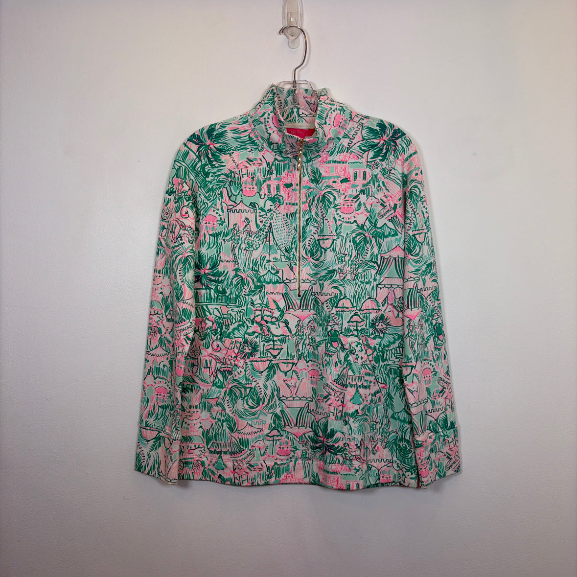 Pre-Owned Size XS Lilly Pulitzer Green Multi Sweater