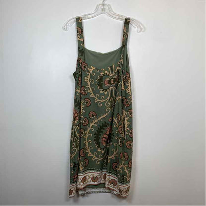 Pre-Owned Size L Sanctuary Green Print Casual Dress