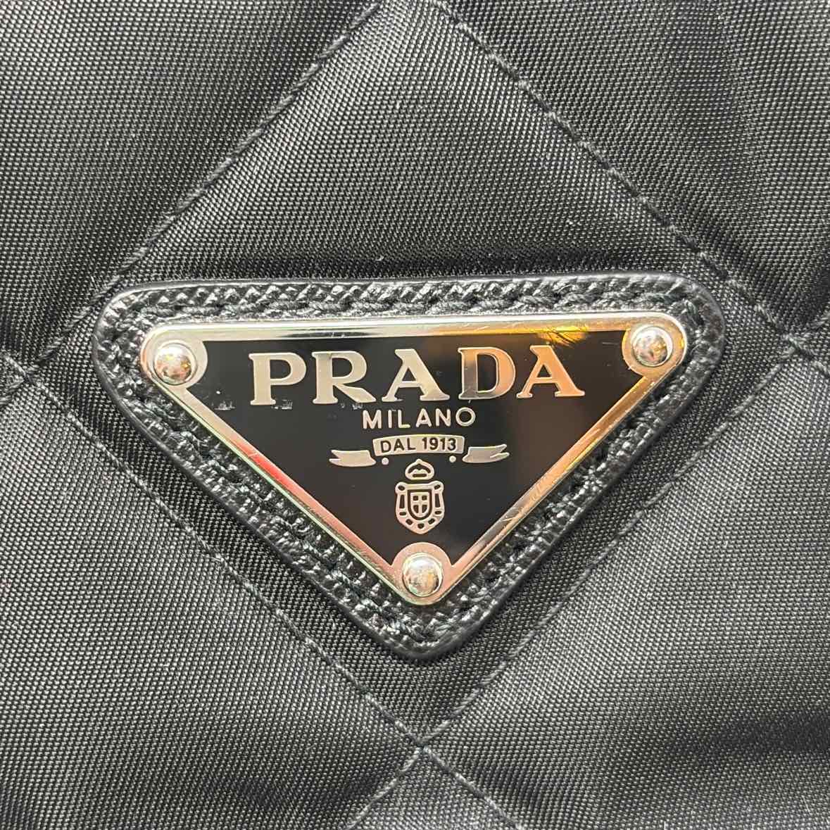 Pre-Owned Prada Black Nylon Designer Handbag