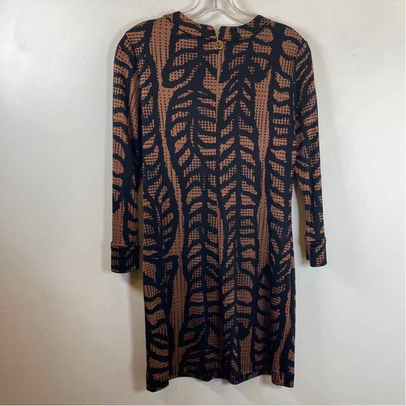 Pre-Owned Size S Tory Burch Black/Brown Casual Dress