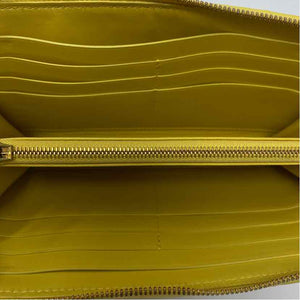 Pre-Owned Bottega Veneta Yellow Leather Designer Wallet