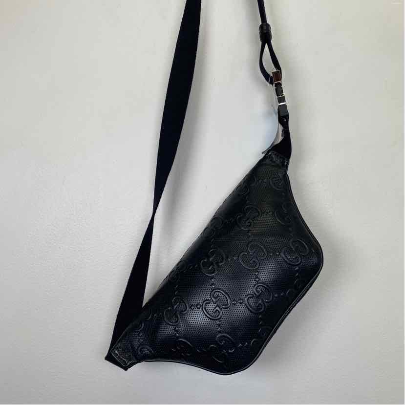 Pre-Owned Gucci Black Leather Designer Handbag