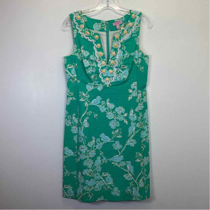 Pre-Owned Size 4/S Lilly Pulitzer Teal Casual Dress