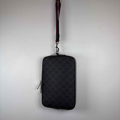 Pre-Owned Gucci Black Canvas Designer Handbag