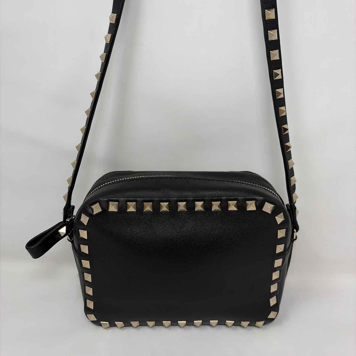 Pre-Owned Valentino Black Leather Designer Handbag