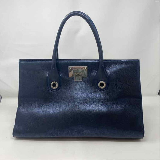 Pre-Owned Jimmy Choo Navy Leather Designer Handbag
