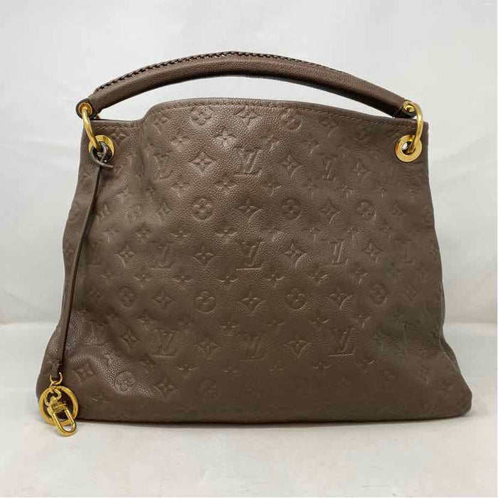 Pre-Owned Louis Vuitton Taupe Leather Designer Handbag