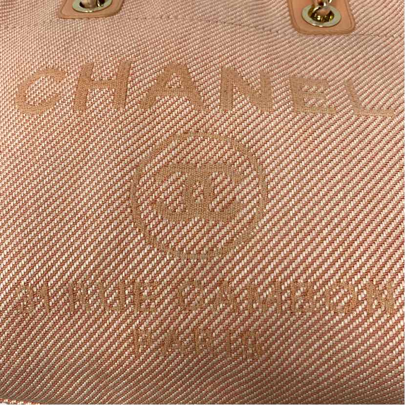 Pre-Owned Chanel Orange Canvas Designer Handbag