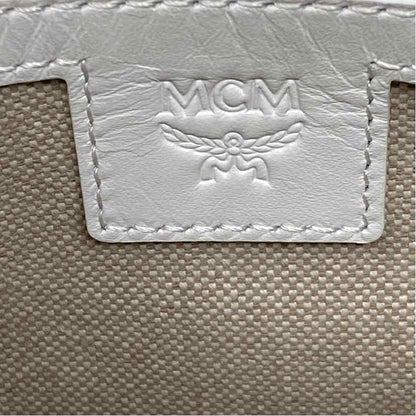 Pre-Owned MCM White Leather Designer Handbag