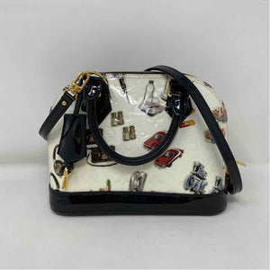 Pre-Owned Louis Vuitton Black/White Patent Designer Handbag