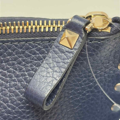 Pre-Owned Valentino Navy Leather Designer Handbag