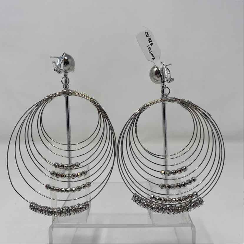 Silver Metal Earrings