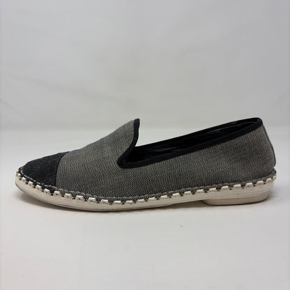 Pre-Owned Chanel Grey Canvas Shoe Size 9.5 Designer Shoes