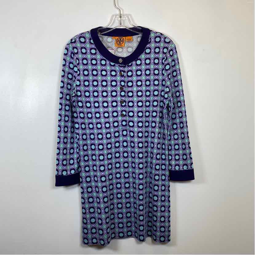 Pre-Owned Size M Tory Burch Purple Multi Casual Dress