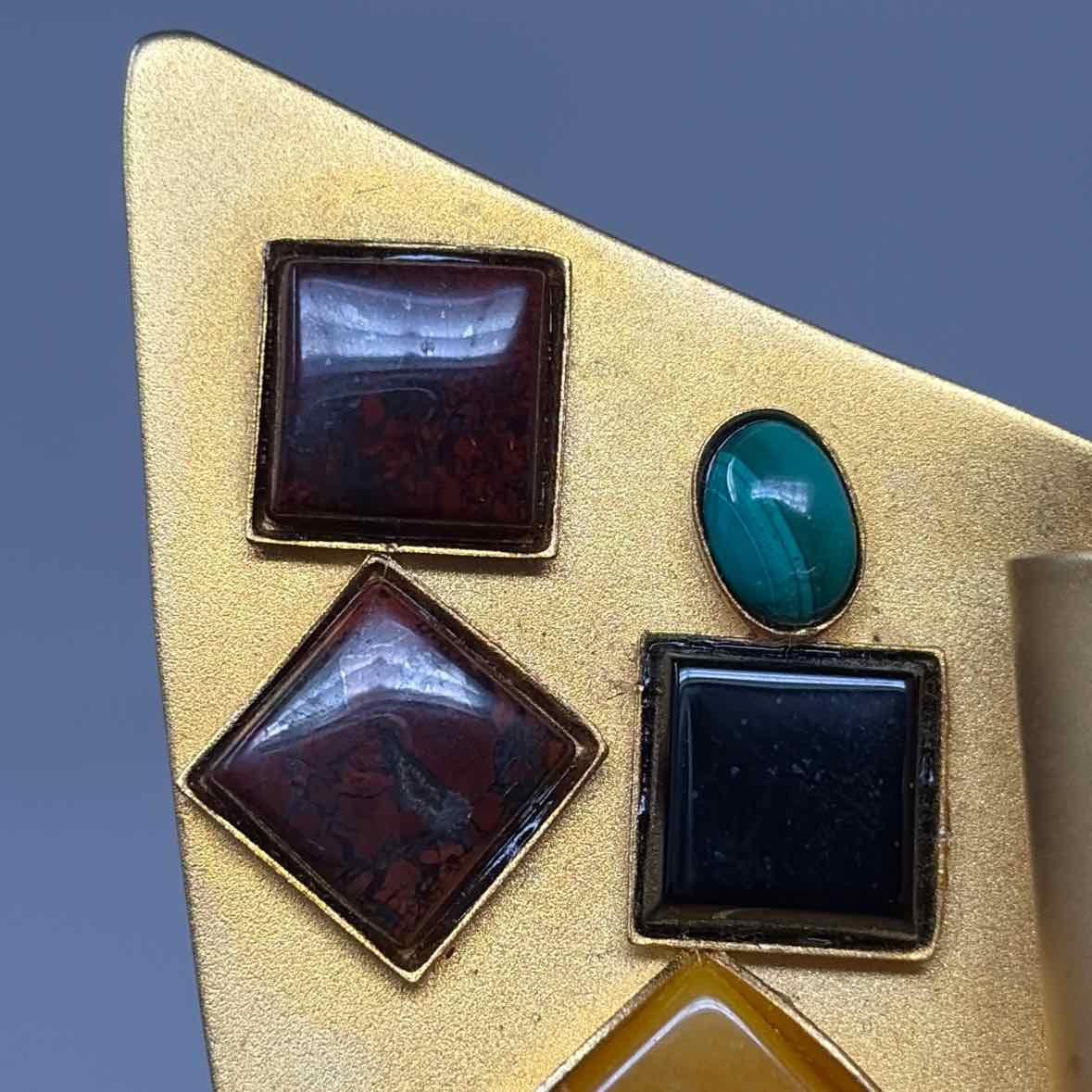 Pre-Owned G Gale Rothstein Gold Multi Stones Brooch