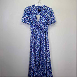 Pre-Owned Size 4/S Tahari Blue Multi Casual Dress