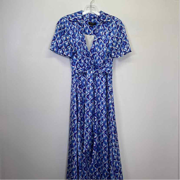 Pre-Owned Size 4/S Tahari Blue Multi Casual Dress
