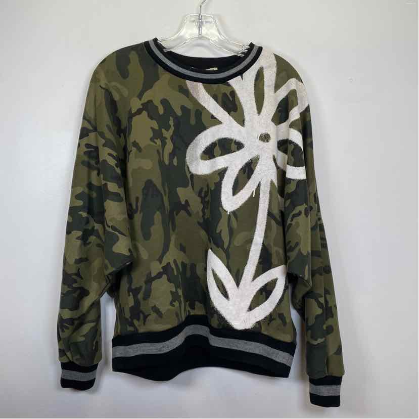 Pre-Owned Size S Simeon Farrar Camo Green Top