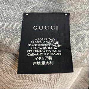 Pre-Owned Gucci Grey Knit Designer Scarf
