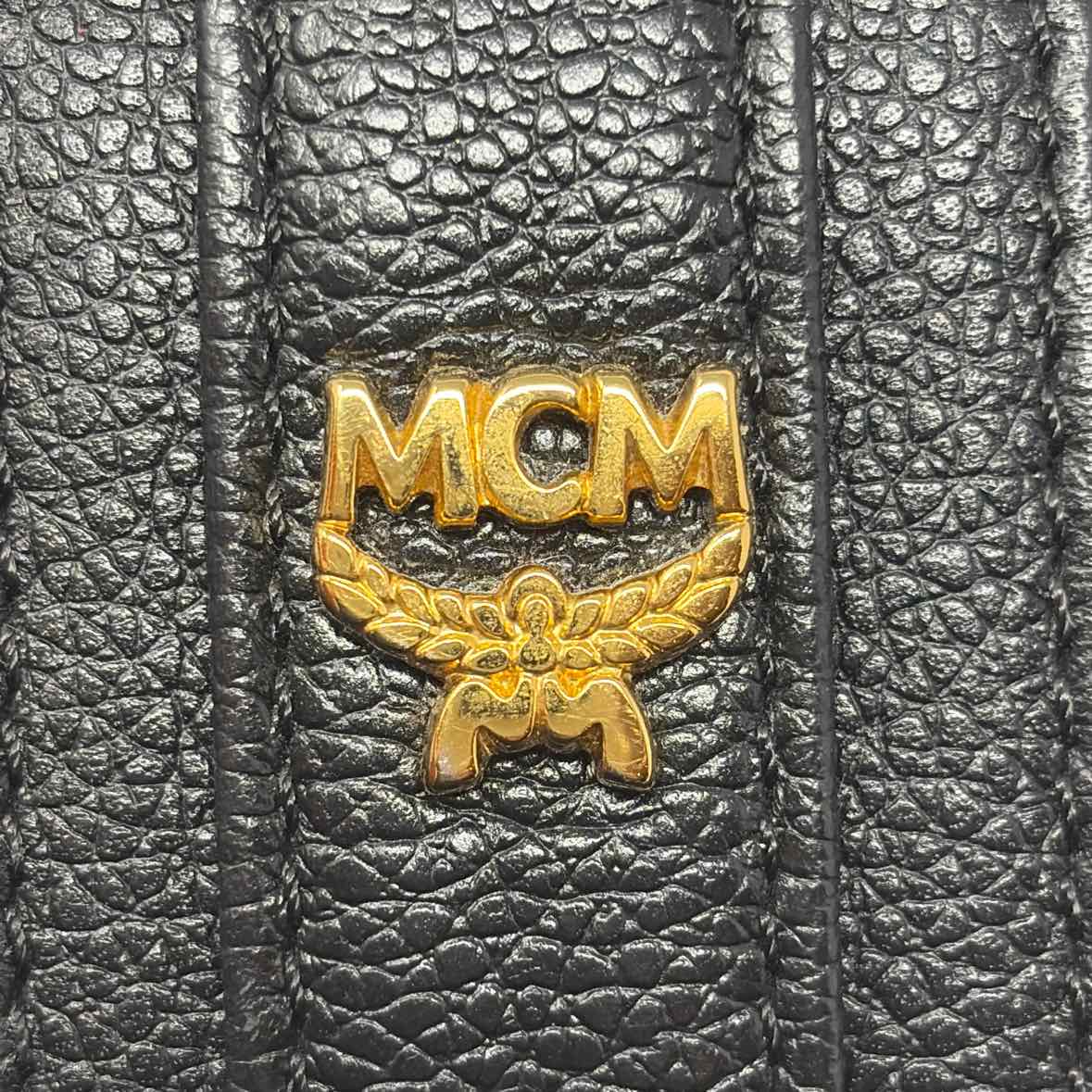 Pre-Owned MCM Black Leather Designer Handbag