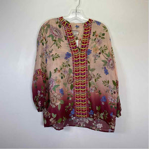 Pre-Owned Size M Johnny Was pink floral Top