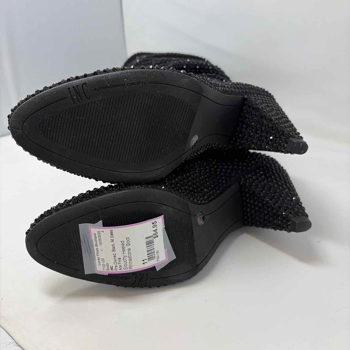Pre-Owned Shoe Size 11 INC Black Boots