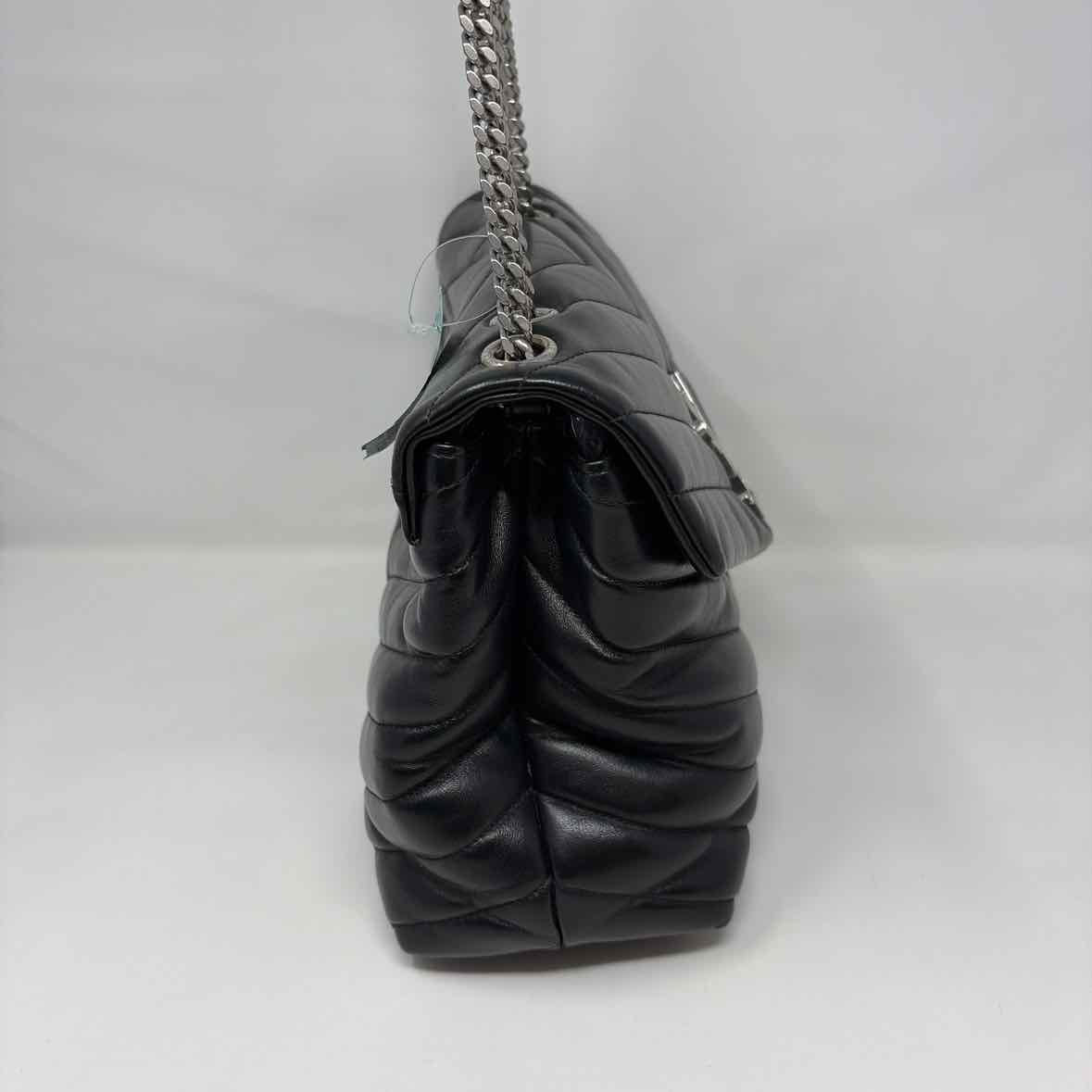 Pre-Owned Saint Laurent Black Leather Designer Handbag