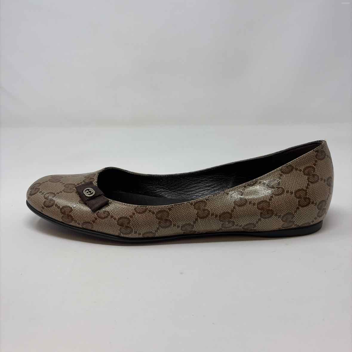 Pre-Owned Gucci Brown Leather Shoe Size 9.5 Designer Shoes